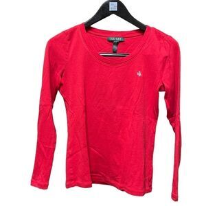 🌟70% OFF🌟Ralph Lauren Red Logo Long Sleeve T-shirt